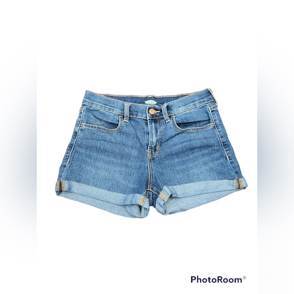 Old‎ Navy Womens Medium Wash Denim Cuffed Jean Shorts Size 2